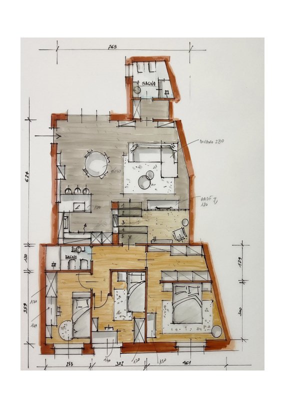 Planimetria con arredi